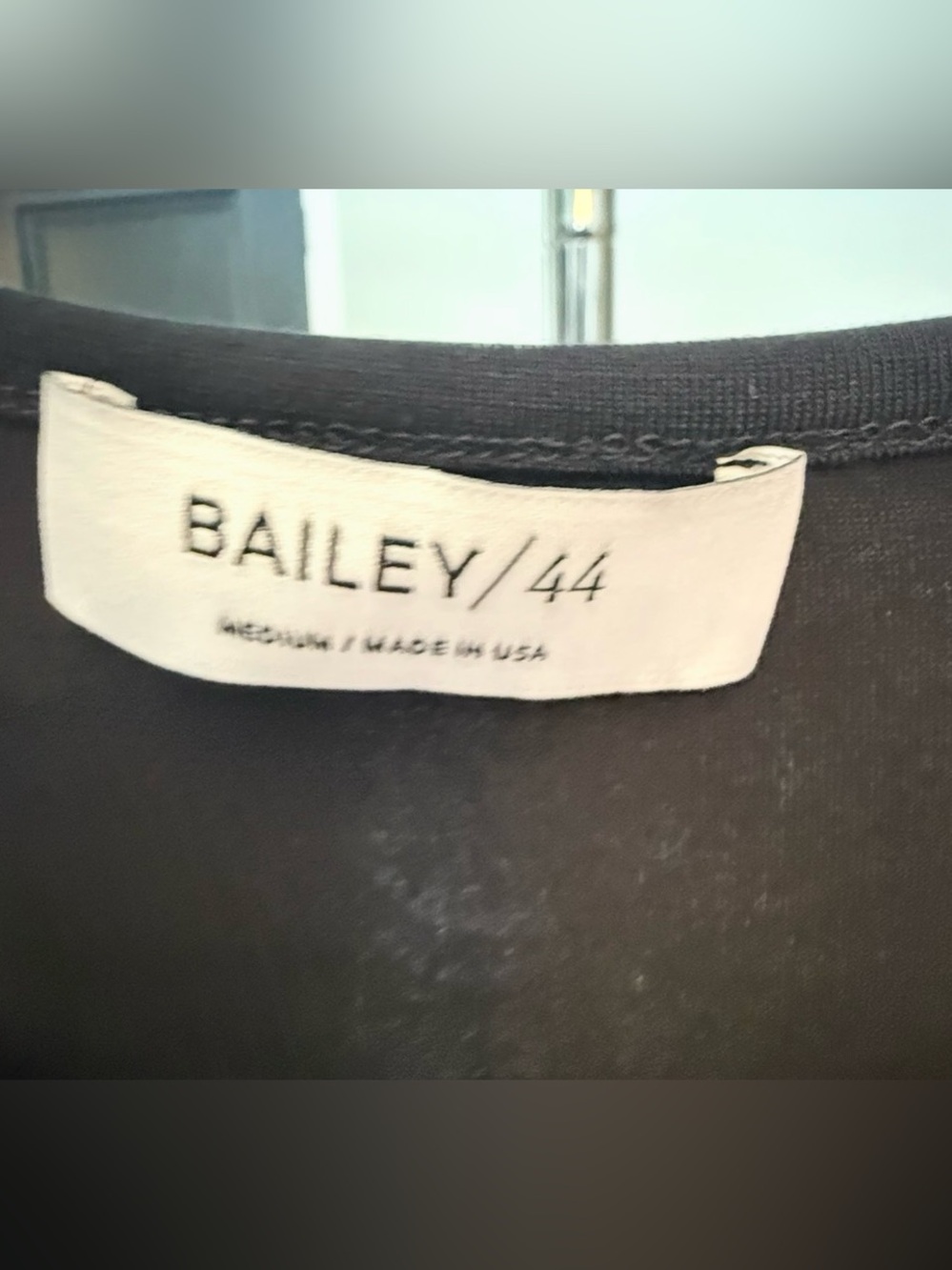 Bailey 44 Black Mesh Long Sleeve Crew Top - Picture 4 of 12